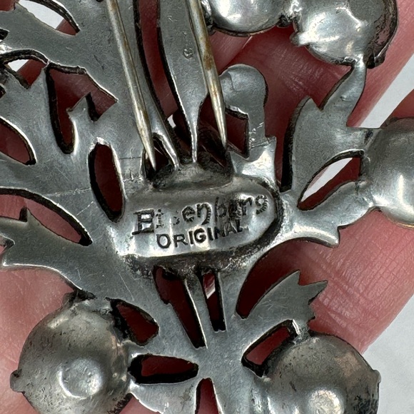 Eisenberg Original Flower Fur Clip Brooch - Picture 6 of 10